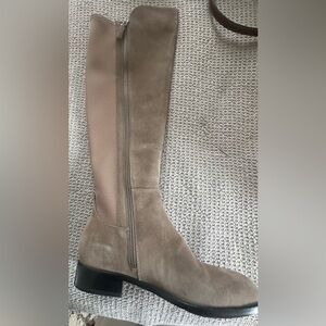 Cole haan knee high taupe flat boots